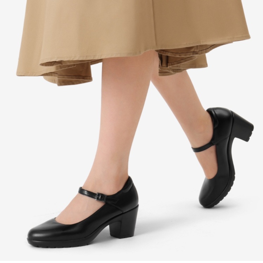 Dream Pairs Black Chunky Heel Mary Janes